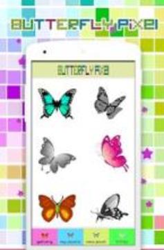 Coloring Butterfly Pixel Art, By Number游戲截圖3