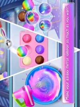 Rainbow Galaxy Mirror Desserts Maker Cooking Games游戏截图2