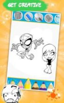 Super Hero Coloring Iron游戲截圖4