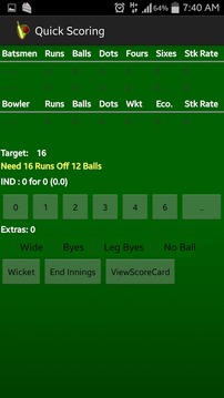 Quick Cricket Scorer游戲截圖5