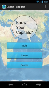 Gnosis - Capitals Quiz游戲截圖1