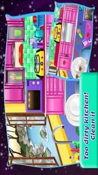 School Girls House Cleaning Games游戲截圖2