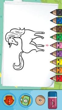 Unicornios para colorear y pintar游戲截圖1