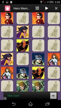 Super Hero Memory Game游戲截圖1