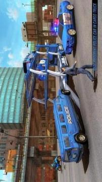 US Police Hummer Car Quad Bike Transport游戲截圖2