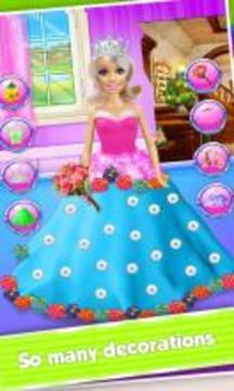 Princess Doll Cake Maker - DIY Cooking Kids游戲截圖4