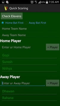 Quick Cricket Scorer游戲截圖3