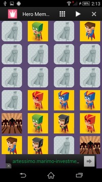 Super Hero Memory Game游戲截圖2