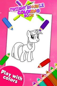 Twilight Sparkle Coloring Game游戲截圖4