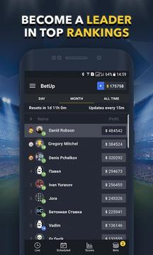 BETUP - Sports Betting Game & Live Scores游戲截圖4