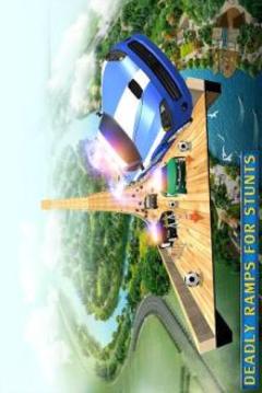 US Police Car Stunt Mega Ramp Racing游戲截圖4