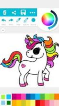Coloring Unicorn Rainbow Book游戲截圖5
