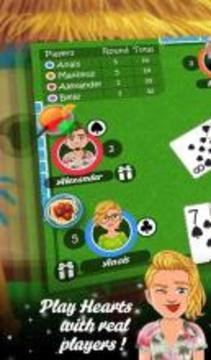 Multiplayer Hearts: Free game游戲截圖1