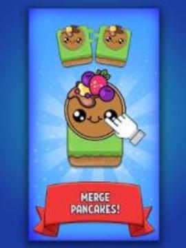 Merge Pancake - Kawaii Idle Evolution Clicker Game游戲截圖3