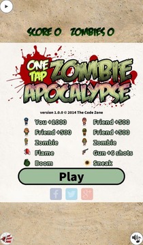 One Tap Zombie Apocalypse Free游戲截圖1