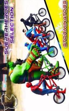 Superhero Bmx Racing Stunt: Mtb Bicycle Race Game游戲截圖2