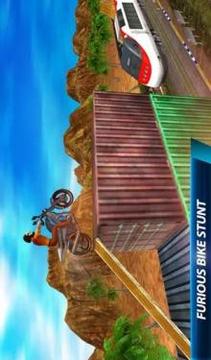 Bike Tricks Train Stunt Impossible Tracks Master游戲截圖5