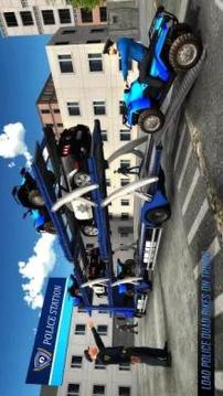 US Police ATV Quad Bike Plane Transport Game游戲截圖2
