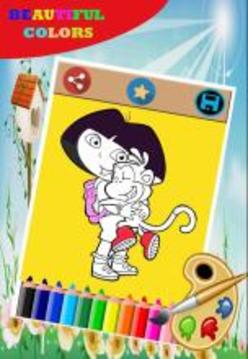 Coloring Book For Dora And Bots游戲截圖3