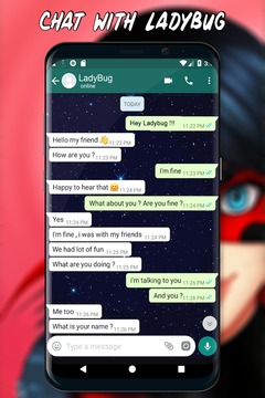 Chat Messenger With Ladybug游戲截圖2