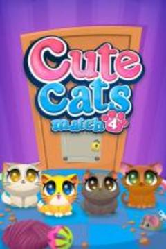 Cute Cats Match 4游戲截圖1