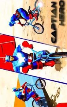 Superhero Bmx Racing Stunt: Mtb Bicycle Race Game游戲截圖5