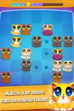 Cute Cats Match 4游戲截圖2