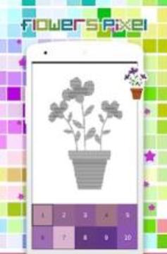Coloring Flowers Pixel Art, By Number游戲截圖5