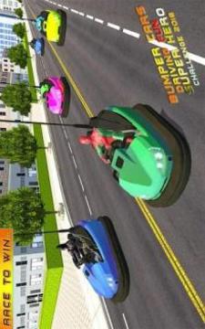 Bumper Cars Driving Fun : Superhero Challenge 2018游戲截圖2