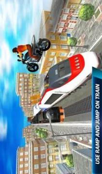 Bike Tricks Train Stunt Impossible Tracks Master游戲截圖1