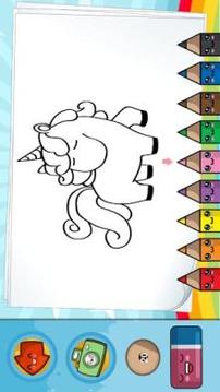 Unicornios para colorear y pintar游戲截圖2