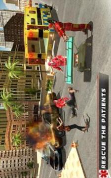 Ambulance Driving Simulator 2018 - Rescue Games游戲截圖4