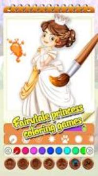 Fairytale Princess Coloring Games游戲截圖5