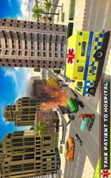 Ambulance Driving Simulator 2018 - Rescue Games游戲截圖1