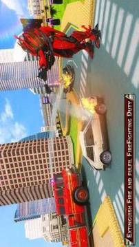 Truck Robot Fire Fighter Real War Simulator *游戏截图4
