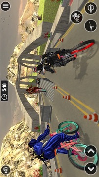 Superhero Ninja BMX Bicycle racing hill climb游戲截圖1