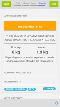 Scuba diving buoyancy computer游戲截圖4
