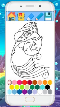 Princess Mermaid Coloring Book - Cut Mermaid 2018游戲截圖4