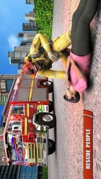 City Firefighter Truck Driving Rescue Simulator 3D游戲截圖2