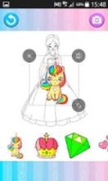Princess Coloring Pages for Kids, Boys & Girls游戲截圖1