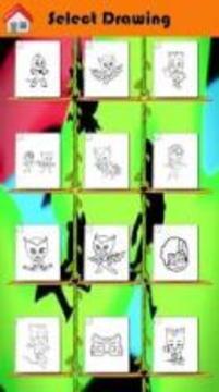 Coloring book for Pj of Masks游戲截圖1