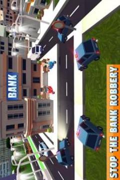 Blocky Police Dad Family: Criminals Chase Game游戲截圖5