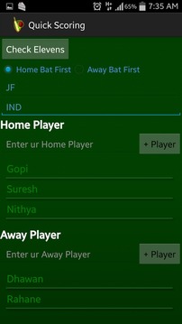 Quick Cricket Scorer游戲截圖4