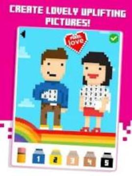 Love Pixel Art Color by Number - No Draw Coloring游戲截圖1