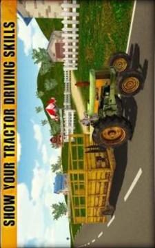 Tractor Driving Farm Sim : Tractor Trolley Game游戏截图4