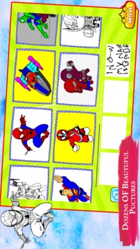 Superheros Coloring Book for kids游戲截圖5