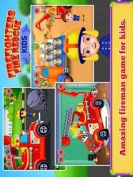 Firefighters Fire Rescue Kids游戲截圖1