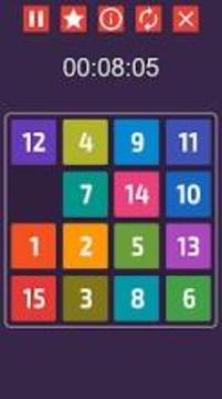 Colourful 15 Puzzle - Classic Game游戲截圖1