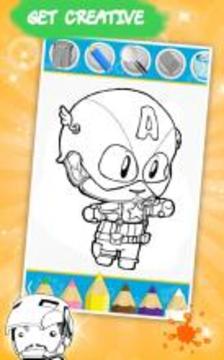 Super Hero Coloring Iron游戲截圖2