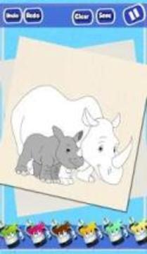 Kids Coloring Book: Zoo Animals游戲截圖3